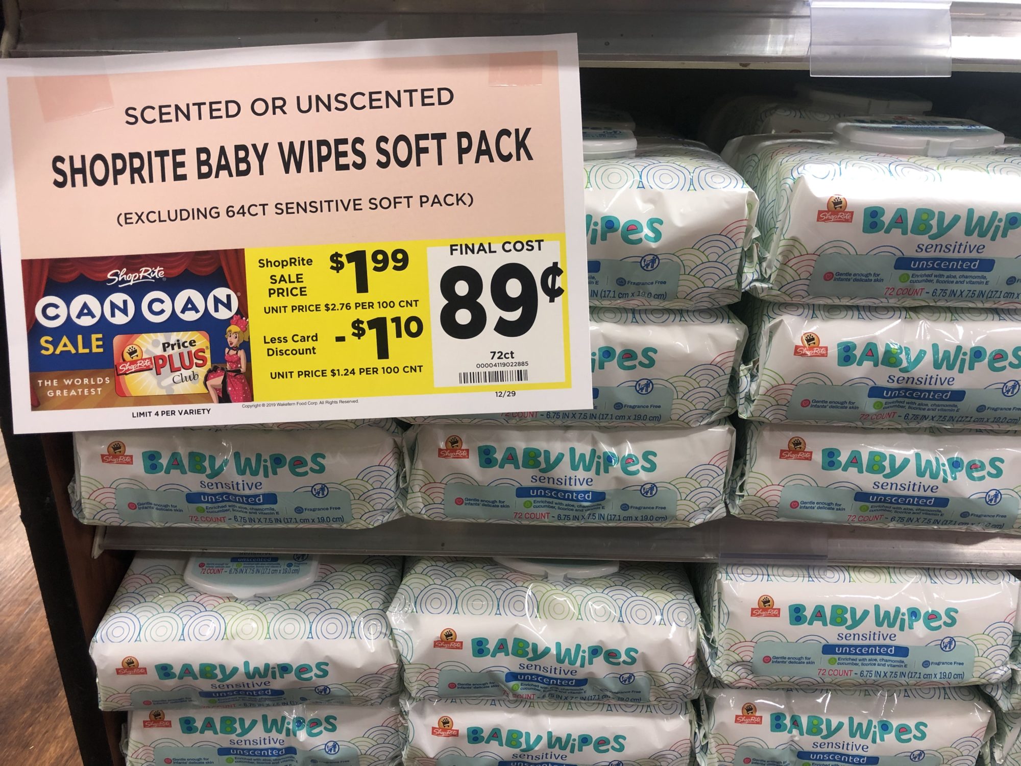 ShopRite ShopRite Baby Wipes Soft Pack ONLY 0.89 Each Thru 1/4!