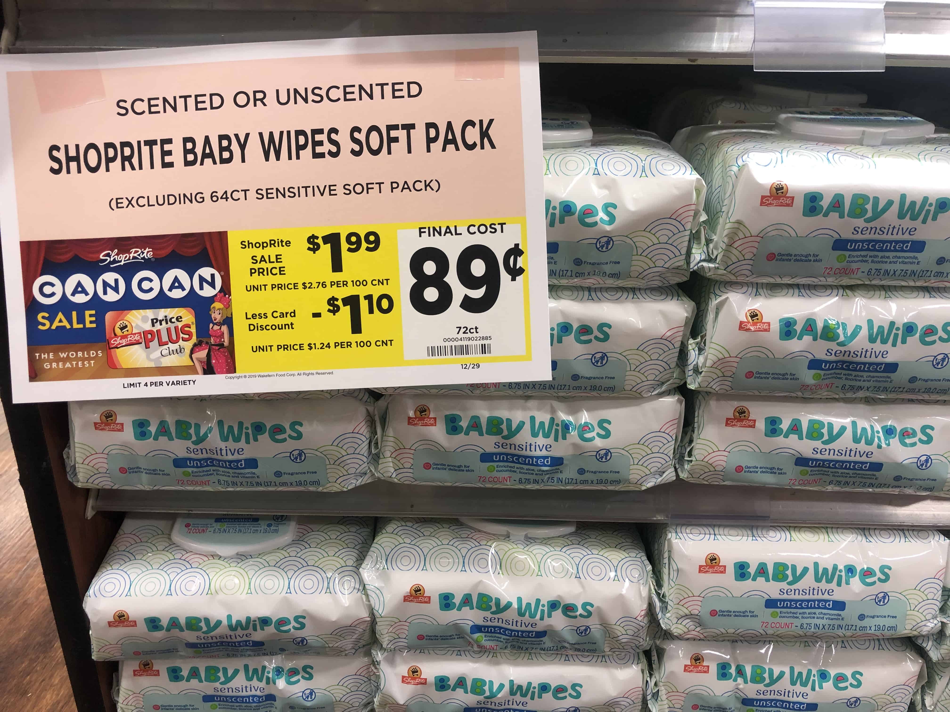 ShopRite: ShopRite Baby Wipes Soft Pack ONLY $0.89 Each Thru 1/4!