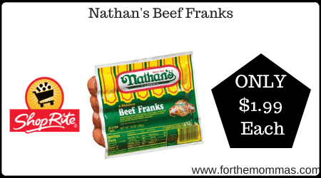 ShopRite: Nathan’s Beef Franks