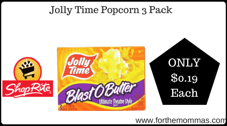ShopRite: Jolly Time Popcorn 3 Pack