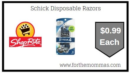 ShopRite: Schick Disposable Razors