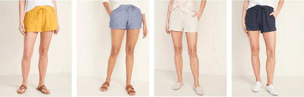 old navy linen blend shorts