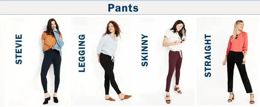 old navy pants size guide