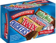 Snickers, Twix, 3 Musketeers