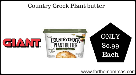 Giant: Country Crock Plant Butter ONLY $0.99 Each Thru 7/1! {Rebate}