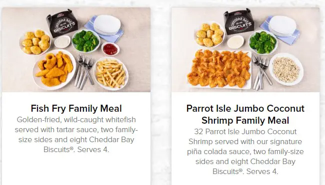 Red Lobster Family Meals: Starting at $26.99