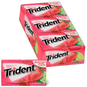 Trident Island Berry Lime Sugar Free Gum, 12 Packs