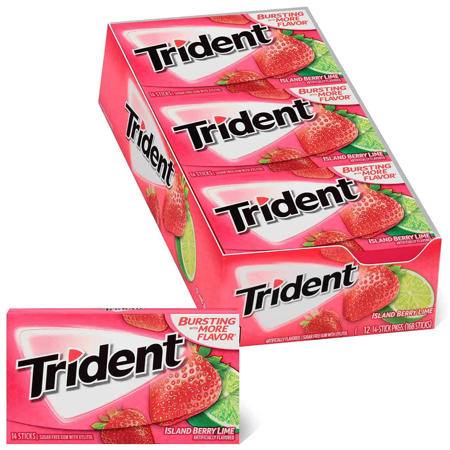 Trident Island Berry Lime Sugar Free Gum, 12 Packs ONLY $7.51 Shipped