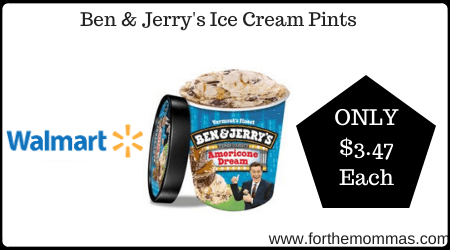 Walmart: Ben & Jerry's Ice Cream Pints