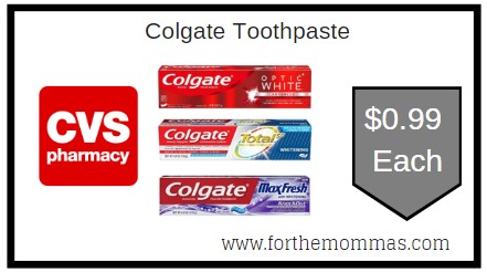 CVS: Colgate Toothpaste ONLY $0.99 Starting 5/17