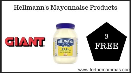 Giant: 3 FREE Hellmann's Mayonnaise Products