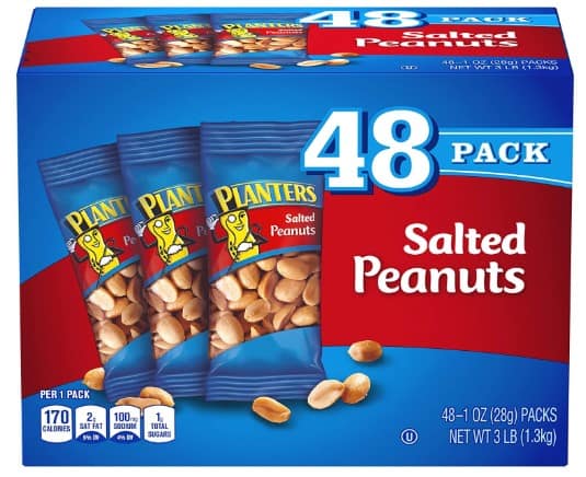 PLANTERS Salted Peanuts, 1 oz. Bags (48 Pack) $7.48