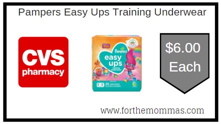 CVS: Pampers Easy Ups Training Underwear $6.00 Thru 6/6