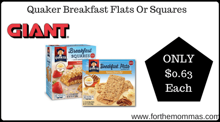 Quaker Breakfast Flats Or Squares