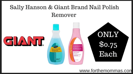 Sally Hanson & Giant Brand Nail Polish Remover