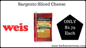 Weis: Sargento Sliced Cheese