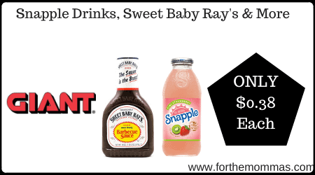 Snapple Drinks, Sweet Baby Ray's
