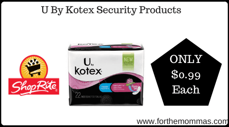 U By Kotex Security Products