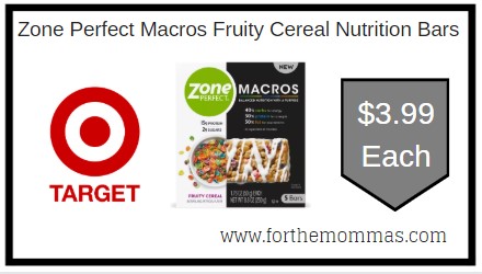 zone perfect bars fruity cereal