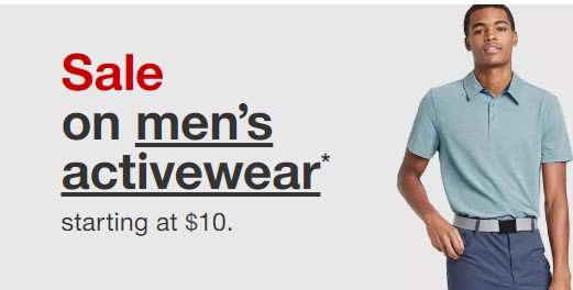 Men's Activewear From $10.00 at Target