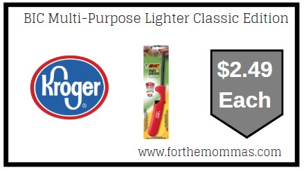 Kroger: BIC Multi-Purpose Lighter Classic Edition ONLY $2.49