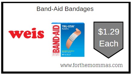Weis: Band-Aid Bandages ONLY $1.29 Each Thru 7/24