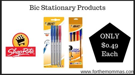 ShopRite: Bic Stationary Products