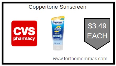 CVS: Coppertone Sunscreen ONLY $3.49 Each Through 7/4
