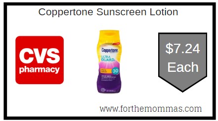 CVS: Coppertone Sunscreen Lotion $7.24 Thru 6/27