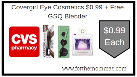 CVS: Covergirl Eye Cosmetics ONLY $0.99 Each + Free GSQ Blender Starting 6/21