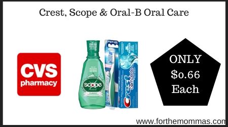 CVS: Crest, Scope & Oral-B Oral Care