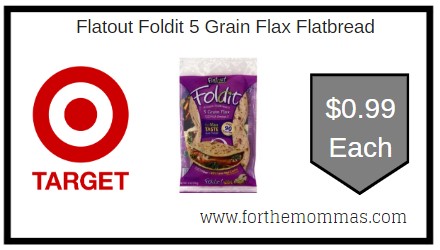 Target: Flatout Foldit 5 Grain Flax Flatbread $0.99