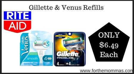 Rite Aid: Gillette & Venus Refills