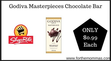 ShopRite: Godiva Masterpieces Chocolate Bar