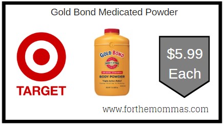 Target: Gold Bond Medicated Powder $5.99 {New Coupon}