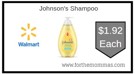 Walmart: Johnson's Shampoo ONLY $1.92 Each 