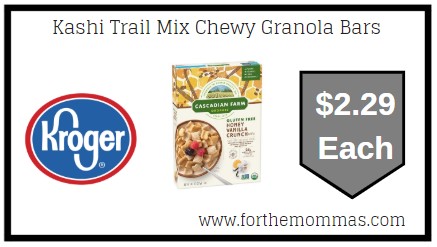 Kroger: Kashi Trail Mix Chewy Granola Bars $2.29