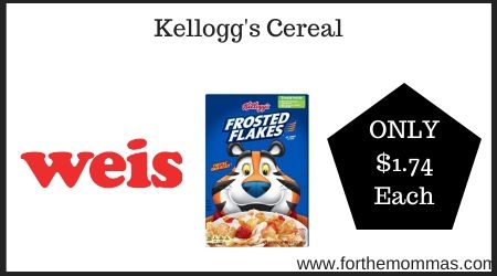 Weis: Kellogg's Cereal