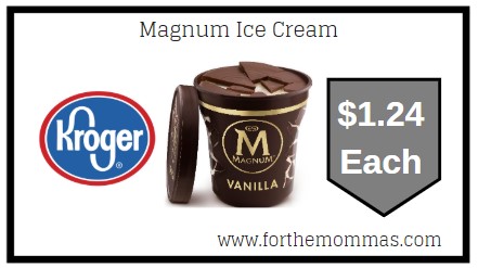 Kroger Mega Sale: Magnum Ice Cream ONLY $1.24 (Reg $4.99)