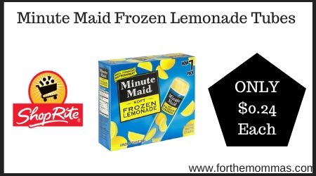 ShopRite: Minute Maid Frozen Lemonade Tubes