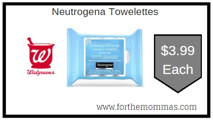 Walgreens: Neutrogena Towelettes ONLY $3.99 Each Thru 6/27