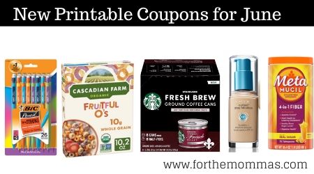 New Coupons for June