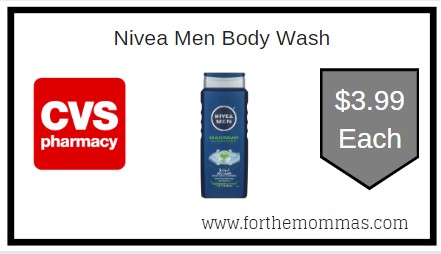 CVS: Nivea Men Body Wash $3.99 Thru 6/20