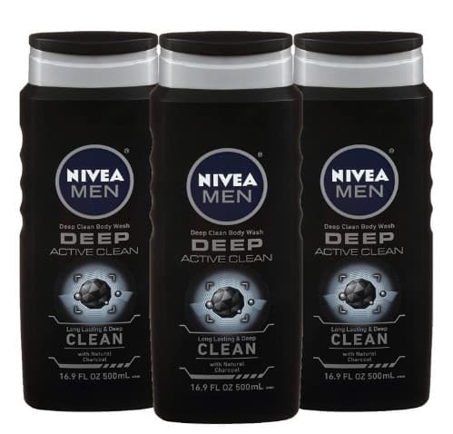 Nivea Men Deep Active Clean Body Wash 3-Pack $7.13
