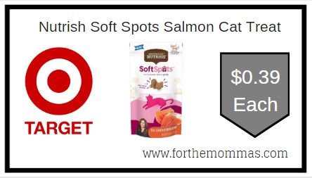 Target: Nutrish Soft Spots Salmon Cat Treat $0.39