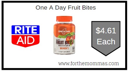 Rite Aid: One A Day Fruit Bites ONLY $4.61 Each Thru 6/20