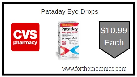 CVS: Pataday Eye Drops $10.99 Starting from 6/7
