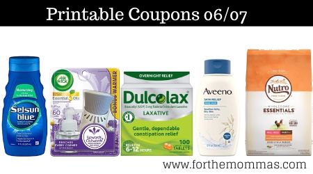 Newest Printable Coupons 06/07