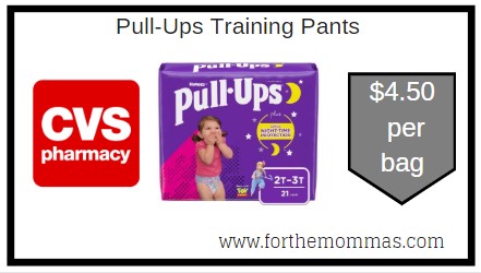 CVS: Pull-Ups Training Pants ONLY $4.50 Per Bag