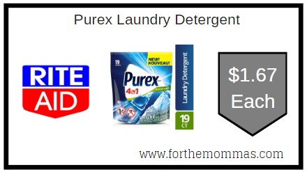 Rite Aid: Purex Laundry Detergent ONLY $1.67 Starting 6/7